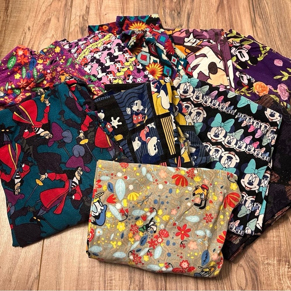 LuLaRoe Leggings Vibrant Patterns-10 pair bundle! One size :)